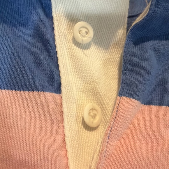 Polo Ralph Lauren Men Long Sleeve Rugby Shirt Garden Pink/New England Blue  XL - Picture 12 of 16